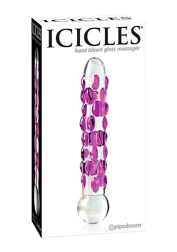 Фалоімітатор Pipedream Icicles No 7 17.8 см фіолетовий - фото 2