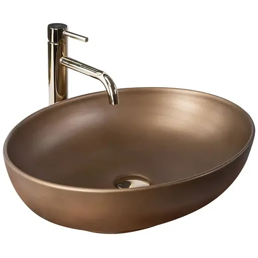 Умивальник Rea Villa накладний Old Gold REA-U9669, Золотий - фото 1