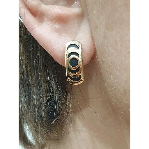 Золоті сережки Tango з каучуком. 930015 - фото 2