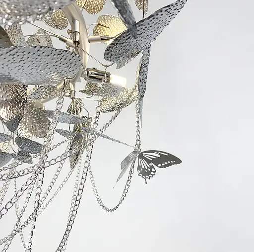 Люстра в стиле Серпента с нежными бабочками в хромированном корпусе Line.F Y 05/D600 CH - фото 3