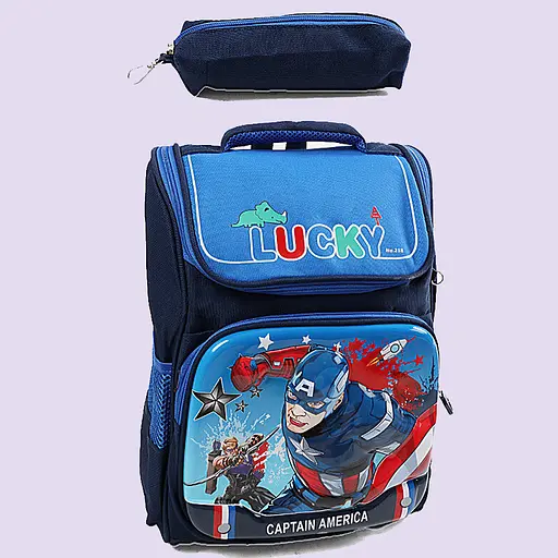 Рюкзак Супергерой MARVEL, 27x14x44 см, пенал, C72898 - фото 3
