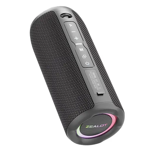 Портативна bluetooth колонка Zealot S49 Pro з LED підсвічуванням чорний - фото 4