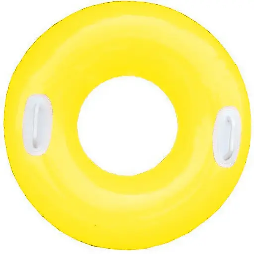 Дитячий надувний круг з ручками 59258 глянсовий Жовтий