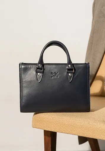 Жіноча шкіряна сумка Fancy синя - фото 2