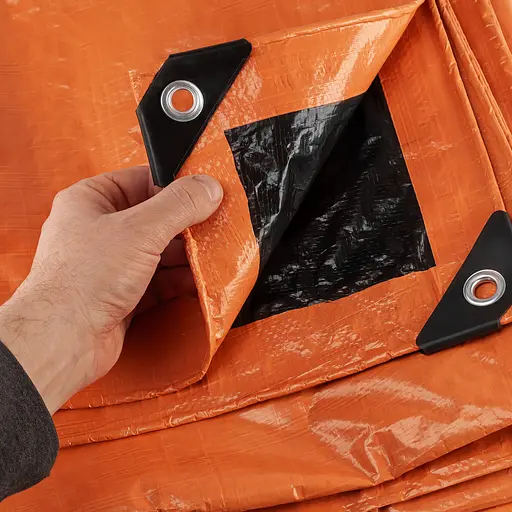 Тент тарпаулиновый Polax 8  10 м, 110 г/м, с люверсами, двусторонняя ламинация (70-126) - фото 4