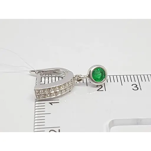 Золотые серьги Iris с бриллиантами и изумрудами. 1СИ21277 - фото 5