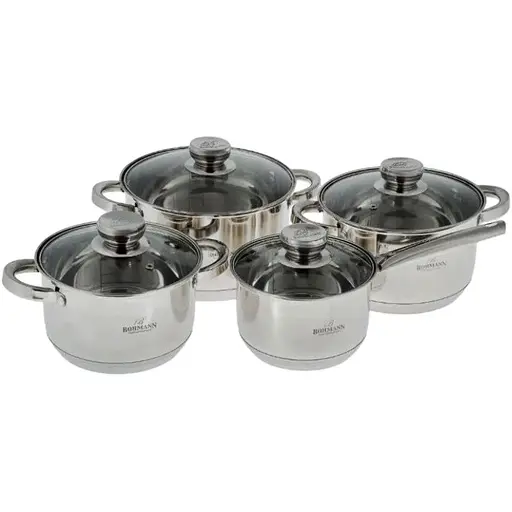 Набір каструль з кришками Bohmann BH 08-475, 8 предметів - фото 1