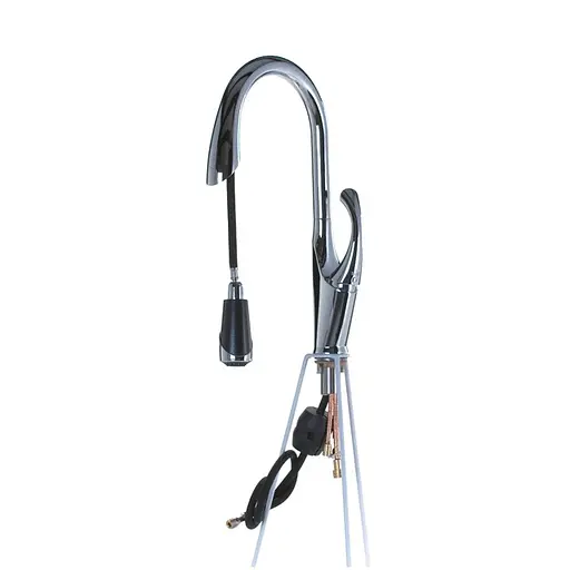 Cмеситель для кухни с выдвижным изливом "Лебедь" Nett SWH-435 Хром - фото 3