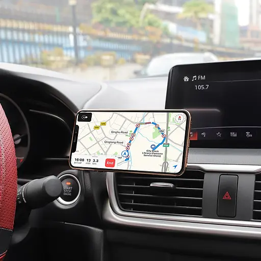 Автотримач Hoco CA46 Metal Magnetic in-car Holder for Dashboard Silver (73714) - фото 6