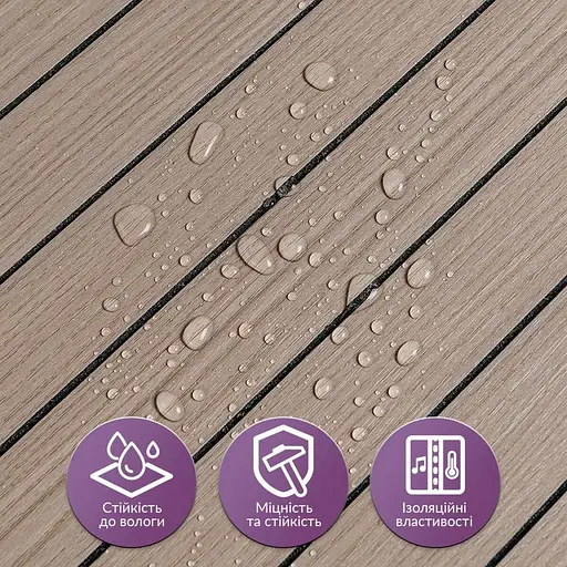 Покрытие виниловое самоклеющееся Wall Sticker 3D рейки 600х600х2.8мм Тик ореховый SW-00002202 - фото 2