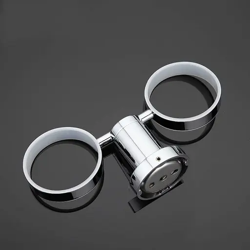 Склянка для зубних щіток подвійна Gappo G1808 латунь хром - фото 4