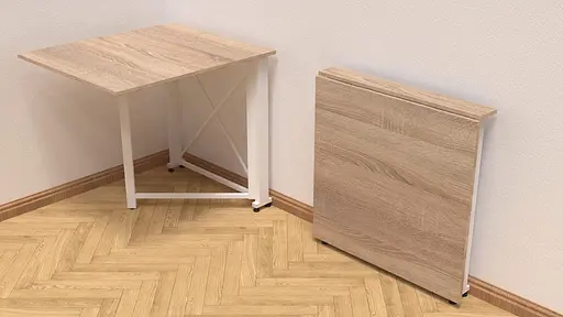 Стіл-книга трансформер Оріон 1 Ferrum-decor 750x810x730 Білий метал ДСП Дуб Сонома 16 мм (FRD-104607) - фото 6