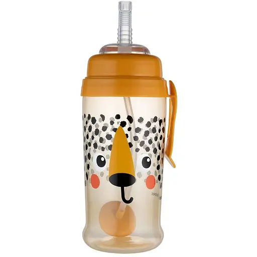 Бидончик непроливайка Canpol babies BabiesBoo с трубочкой и утяжелителем 350 мл гепард (56/510_ora) - фото 2