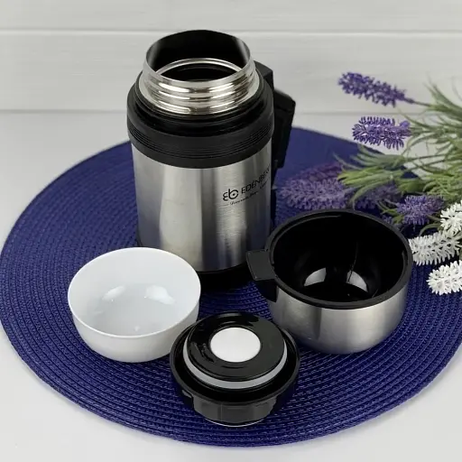 Термос вакуумний харчовий Edenberg EB-3506 з окремою тарілкою 800 мл - фото 3