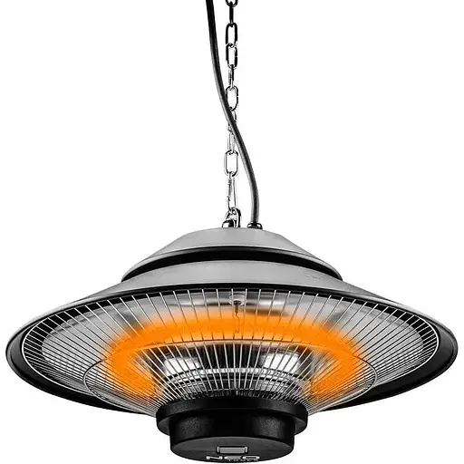 Инфракрасный обогреватель Neo Tools подвесной, 1500 Вт, 9 м2, пульт, 42.5х42.5х23 см, IP44