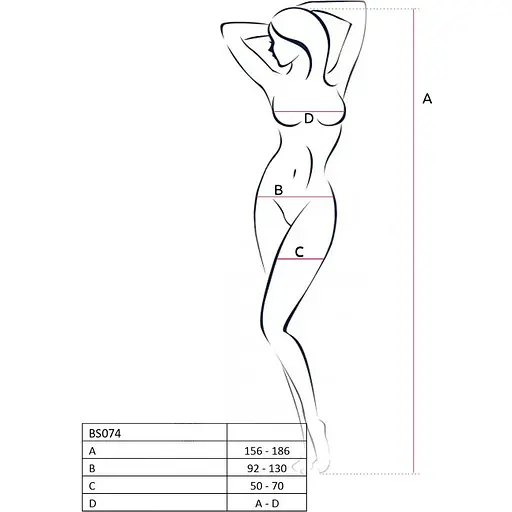 Ажурный бодистокинг с интимными вырезами Passion BS076 Black - фото 5