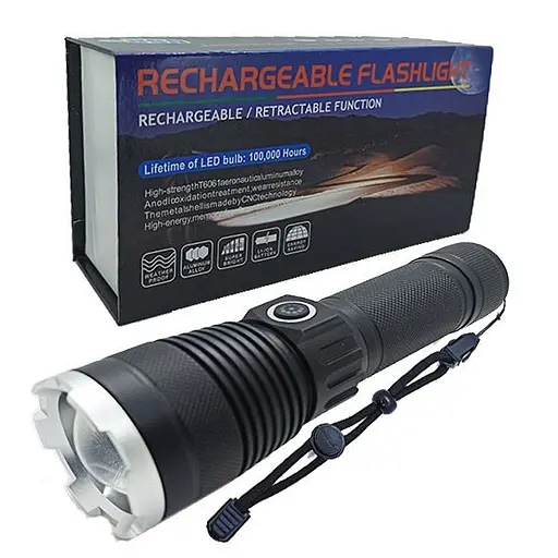 Ручной фонарь BL-A75-P50 zoom Type-C + 18650 (3xAAA) 5 режимов