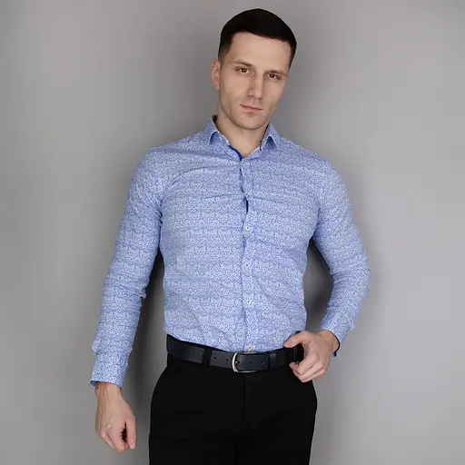 Ремень мужской кожаный Handycover НС-3428 XXL синий (145 см) - фото 4