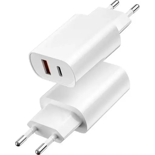 Мережевий зарядний пристрій Wiwu Wi-U002 Type C PD+QC Charger EU Plug Білий - фото 1