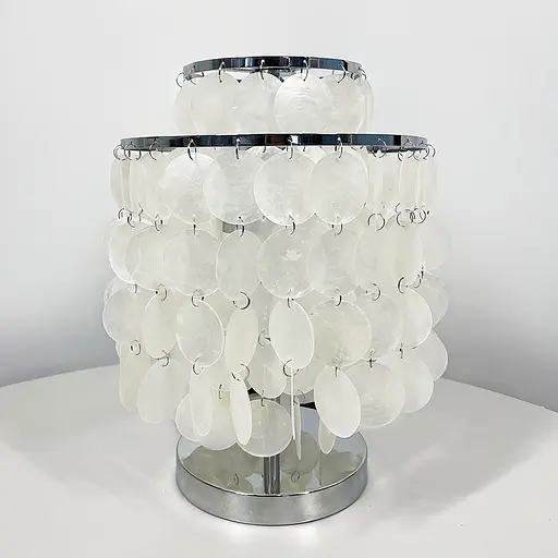 Срібна настільна лампа ATHELIA із перламутровими пластинами | Арт. T 1537 CH | Line F - фото 7