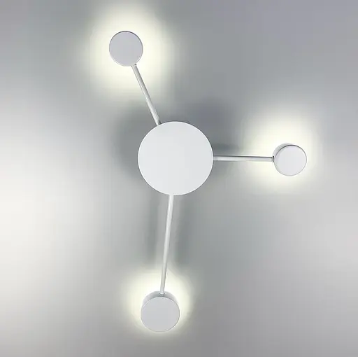 Бра з рухливими плафонами в білому кольорі Line F WJ 013/3 WH - фото 1