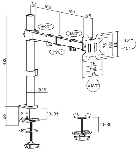 Кронштейн OfficePro MA101 MA101 - фото 5