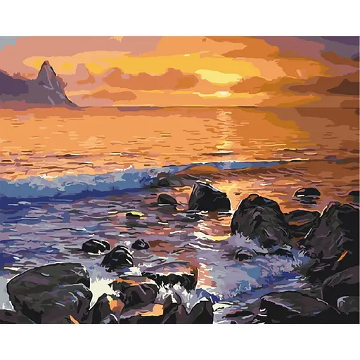 Картина за номерами "Кам'янистий берег" Brushme BS5749 40х50 см