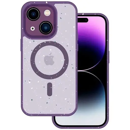 Чохол-накладка DK для Apple iPhone 14 MagSafe Composite Matte Splash (deep purple) - фото 6
