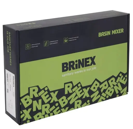 Змішувач для умивальника Brinex Pure 001F Graphite BRIPUR001FGRP - фото 4
