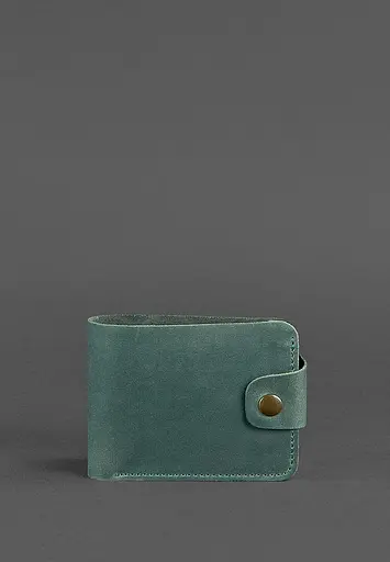 Шкіряне портмоне 4.3 зелене Crazy Horse - фото 2