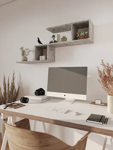 Полка-конструктор MebelStar 153,2x20x44,8 см Бетон (MBS-1798) - фото 3