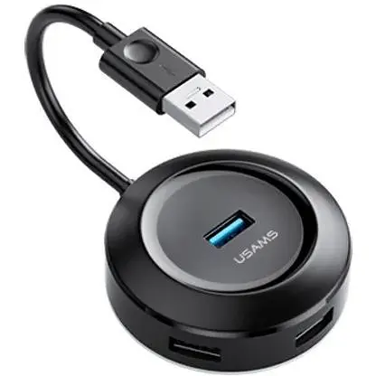 Разветвитель Usb хаб Usams US-SJ414 на 4 Usb Hub Smart Adapter - фото 1