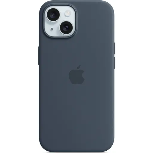 Оригинальный силиконовый чехол Apple Silicone Case MagSafe для iPhone 15 (6.1") Storm Blue MT0N3ZM/A