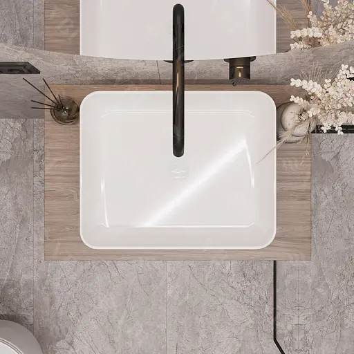 Умивальник VBI Palermo white накладний VBI-012300, Білий - фото 3