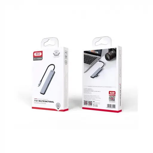 Концентратор XO HUB008 7 in 1 Black - фото 3