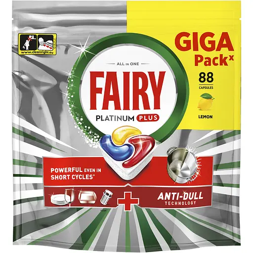 Капсулы для посудомоечных машин Fairy Platinum Plus Все-в-1, 88 шт. - фото 1