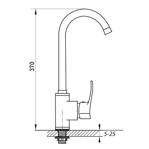 Смеситель для кухни Zerix SAR 181 ZX0411 Хром - фото 3