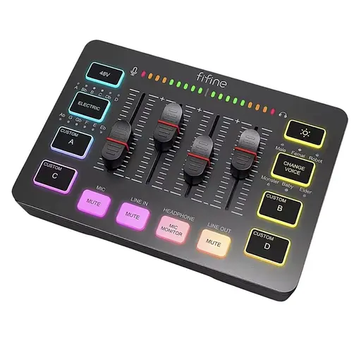 Fifine SC3 з XLR Ampligame Игровой и стримерский аудио микшер
