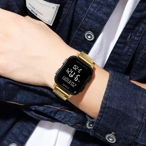 Чоловічий наручний годинник Skmei 1859 на браслеті (Золотий) - фото 7