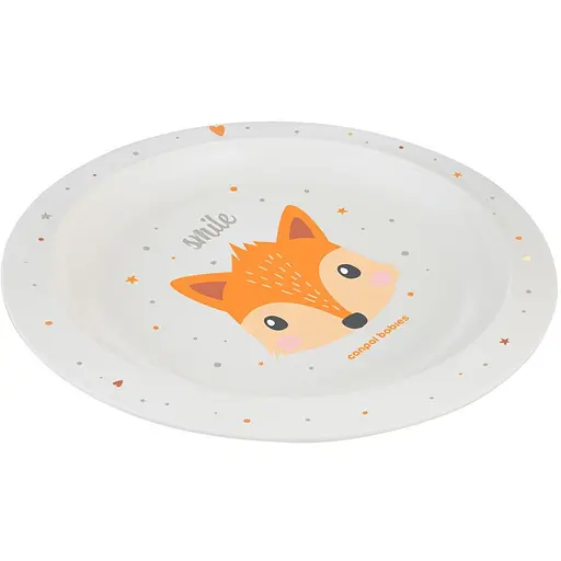 Тарелка Canpol babies Cute Animals пластиковая оранжевая (4/411_ora) - фото 2