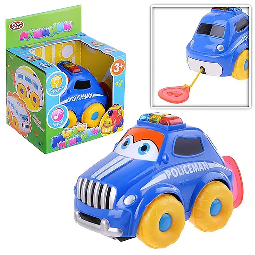 Музична машинка Міські служби PlaySmart 7438 з підсвічуванням Синя поліція