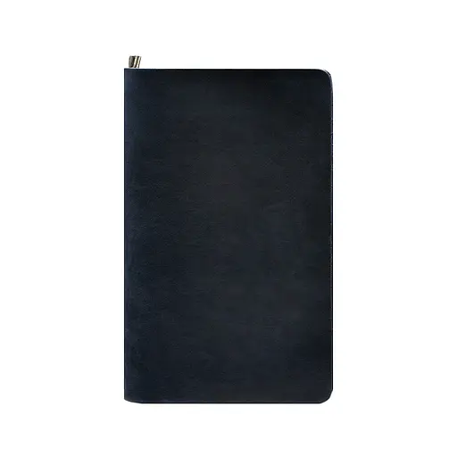 Кожаный блокнот (софт-бук) 8.0 на резинке синий Crazy Horse - фото 6