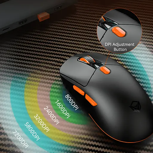 Беспроводная мышь MEETION GW38 2.4G+Bluetooth с магнитной зарядкой черная - фото 17