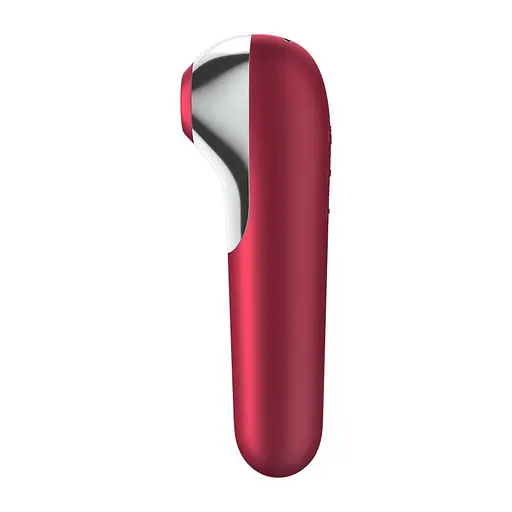 Вакуумний стимулятор клітора з вібрацією Satisfyer Dual Love червоний - фото 2