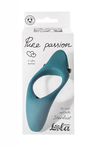 Эрекционное кольцо с вибрацией Lola Games Pure Passion Stardust 13 см зеленый - фото 5
