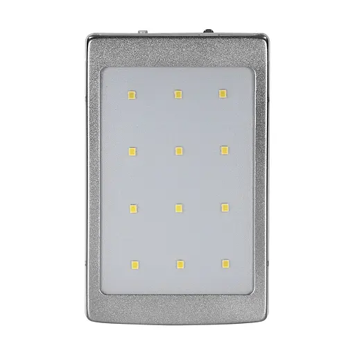 Повербанк с солнечной панелью 10000mAh Power Bank Kraft KPB-1012SL Silver LED-фонарь (43-00069) - фото 3