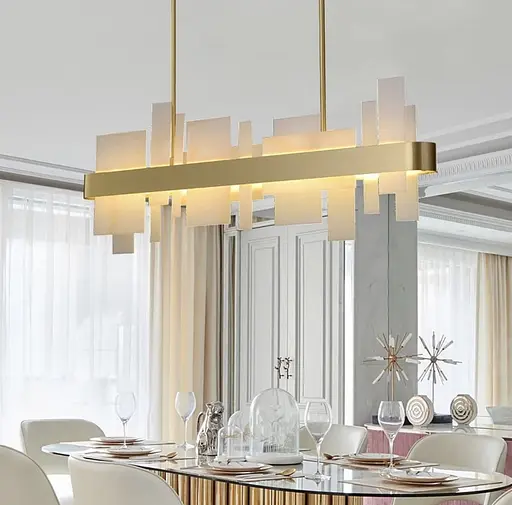 Стильная люстра в удлиненном латунном корпусе Line.F SGA 15-1000 L - фото 3