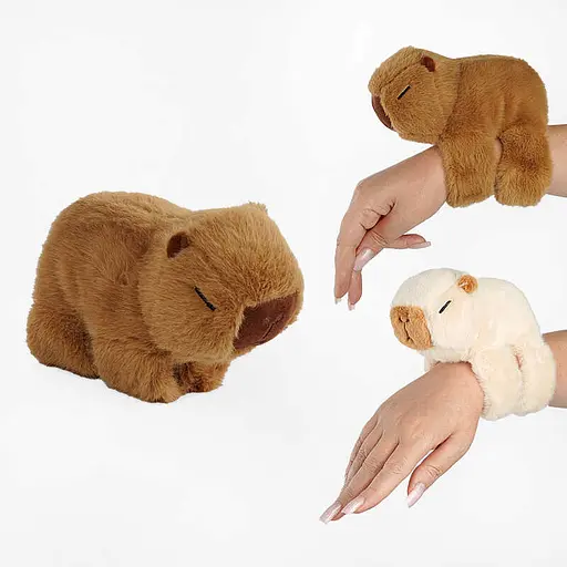 М'яка іграшка-браслет на руку M 17682 "Капібара" (6900077176827) МІКС - фото 1