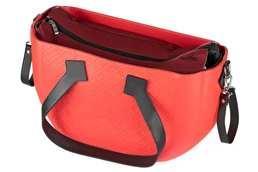 Сумка MyMia ручки кожа, коврик, ремни для коляски, красно-черный Nuvita det0018672 - фото 6