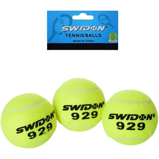 Тенісні м’ячі, 3 шт., 65 мм, 1 сорт, 40% натуральна шерсть, тренувальні, 12x28x6.5 см